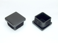 Abschlussstopfen für Vierkantrohr; Polyethylen schwarz, 25 mm, V25X25X1-3